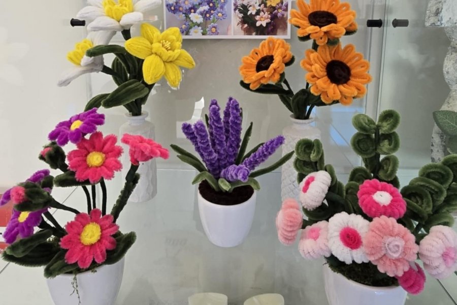 Oefenmoment Chenille Bloemen